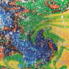 fantasie/verf print met zilveren spatten. R051
