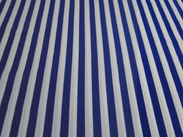 Texture stof met wit/blauwe streep print