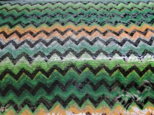 Lycra Zig zag patroon groen