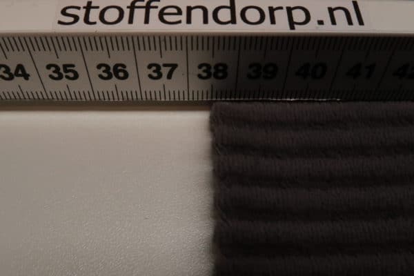 Rib stof stretch, corduroy katoen, midden grijs. Q382 - Afbeelding 2