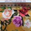 Tricot katoen, bloem print.