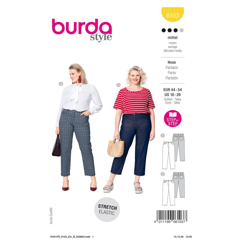 Burda Style Naaipatroon voor een broek, 6103. - Stoffendorp.nl