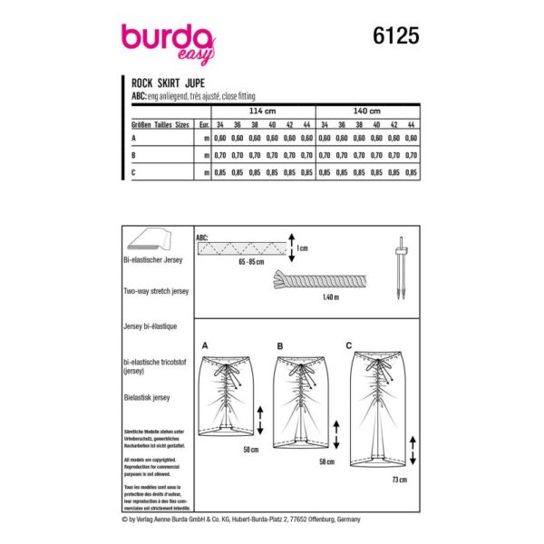 Burda Style, naaipatroon rok. - 6125 - Afbeelding 6