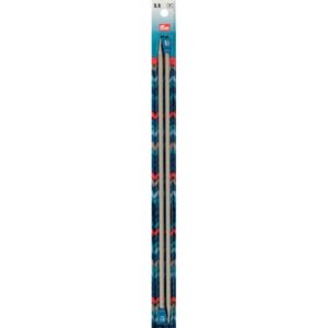 Prym breinaalden met knop, parelgrijs aluminium 5.5mm - 191.468