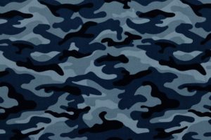 Babyrib, fijne ribstof, camouflage/legerprint, lichtblauw/donkerblauw