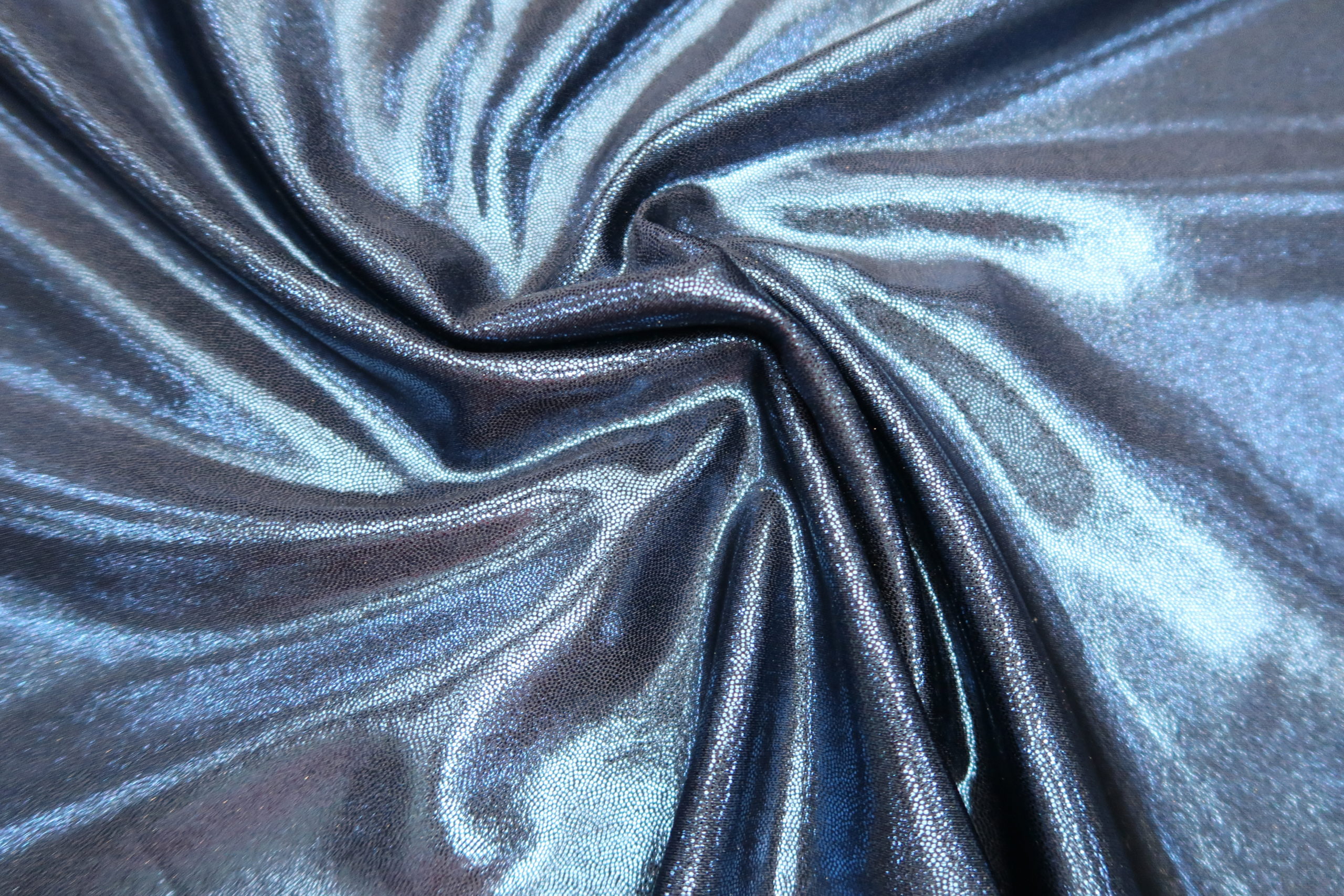 Lycra stof glitter , donker blauw, 4 way stretch .LJOY232