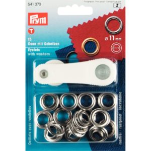 Prym Ring+Schijf 11mm, zilver, 541370.
