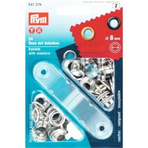 Prym Ring+Schijf 8mm, zilver, 541374.