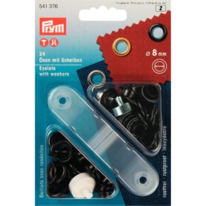 Prym Ring+Schijf 8mm, zwart, 541376.