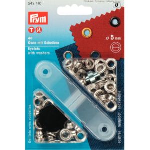 Prym Ring+Schijf 5mm, zilver, 542410.