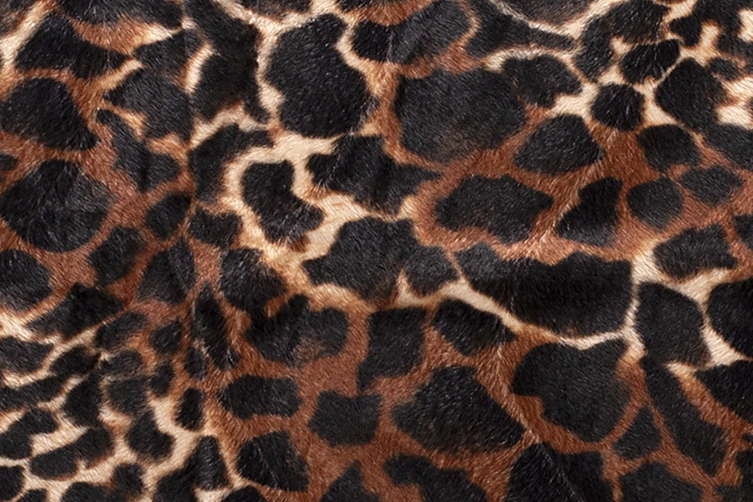 Velboa giraf fantasieprint, bruin/zwart/crème. - Stoffendorp