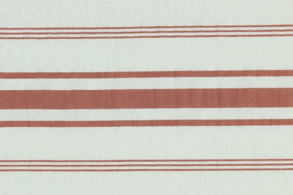 Ausbrenner stretch stof, streep, wit/rood