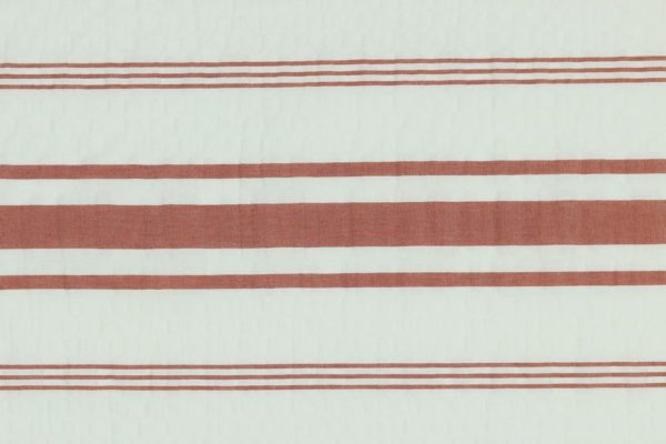 Ausbrenner stretch stof, streep, wit/rood