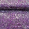 Jacqaurd stof, paisley, paars/zilver