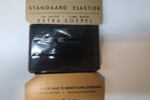 Elastiek zwart 15mm