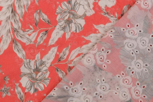 Z0835-broderie-stof-bloemenprint-roze-wit-taupe