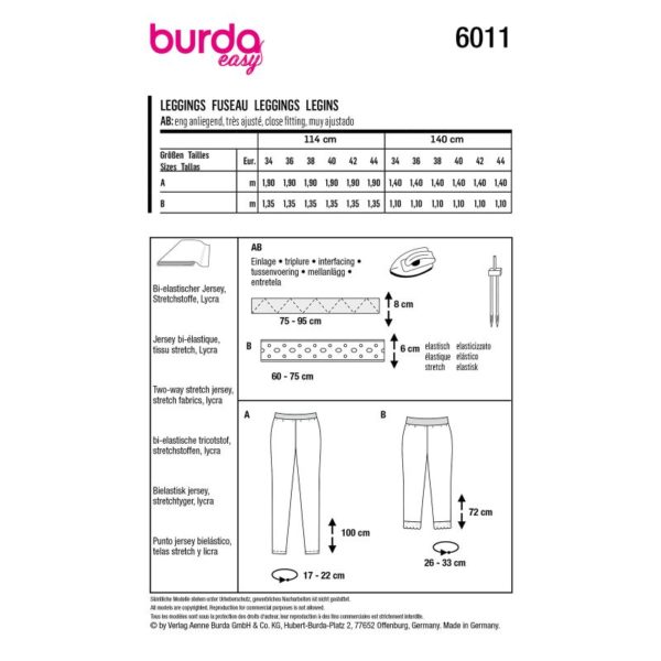 Burda Style, naaipatroon sportbroek. - 6011 - Afbeelding 4