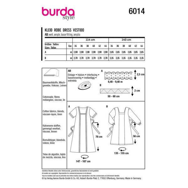 Burda Style, naaipatroon jurk. - 6014 - Afbeelding 4
