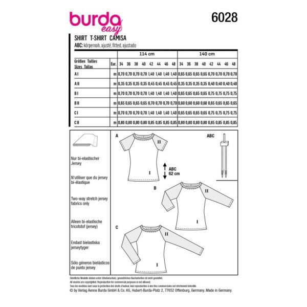 Burda Style, naaipatroon top. - 6028 - Afbeelding 5
