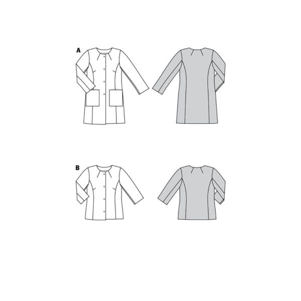 Burda Style, naaipatroon jas. - 6034 - Afbeelding 5