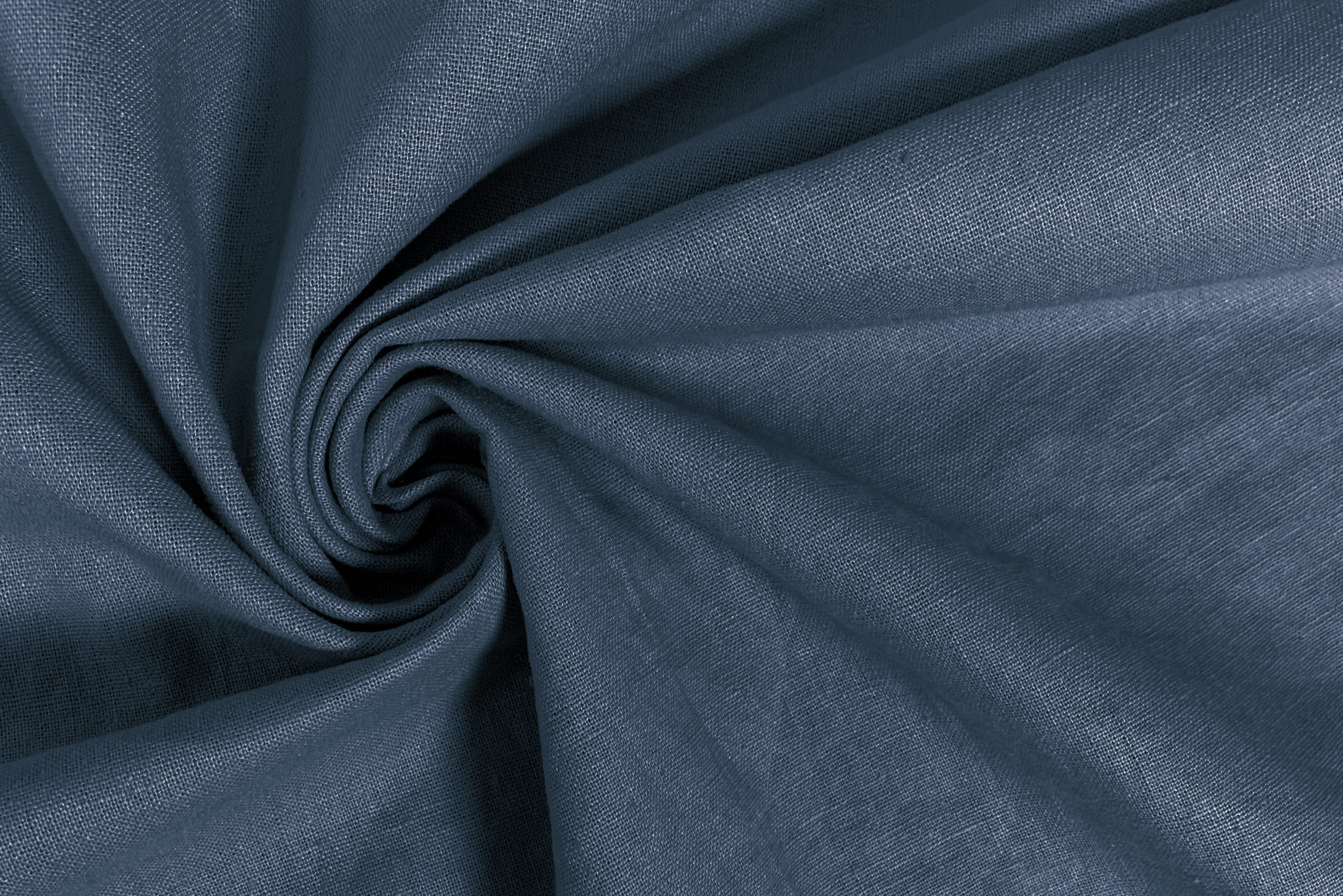 Adelaide Rood Ophef Linnen katoen stof, oud blauw. VAL695 - Stoffendorp