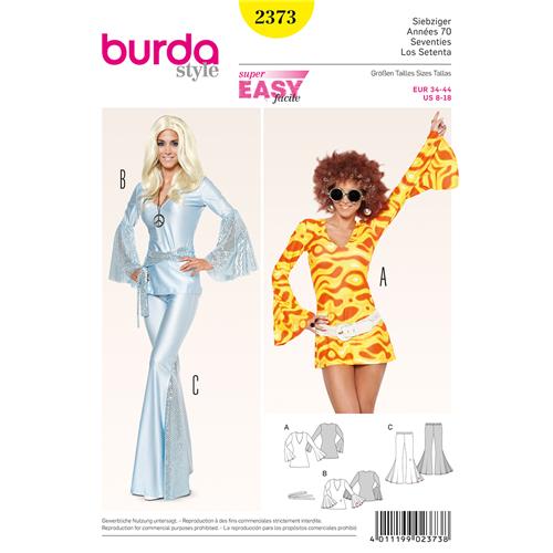 Burda-Style-Naaipatroon-zeventiger-jaren-jurk-2373