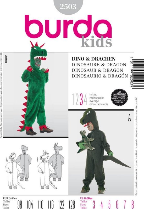 Burda-kids-naaipatroon-dinosaurus-2503