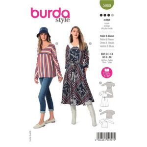Burda-naaipatroon-blouse-en-jurk-5980