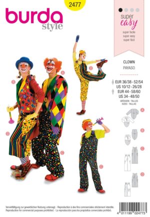 Burda-naaipatroon-clown-2477