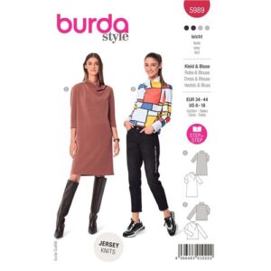 Burda-naaipatroon-jurk-en-blouse-5989