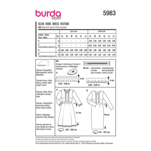 Burda-naaipatroon-jurk-met-brede-tailleband-5983-6