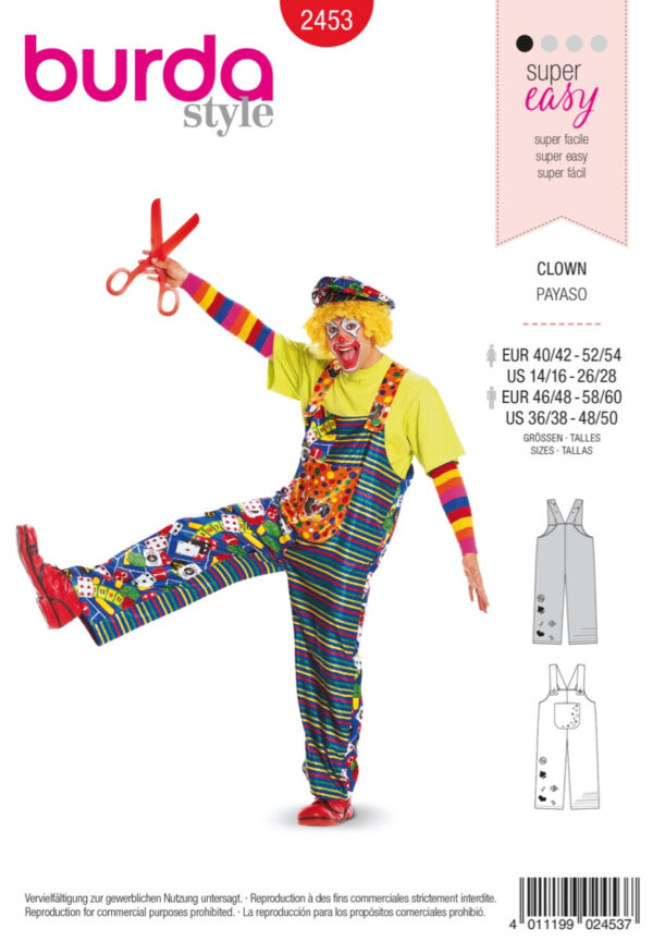 Burda-style-naaipatroon-clown-2453