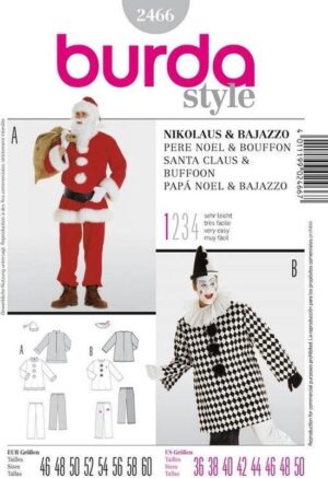 Burda-style-naaipatroon-kerstman-pierrot-2466