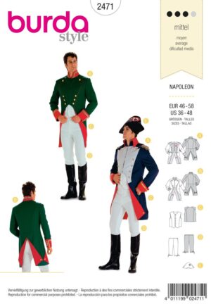 Burda-style-naaipatroon-napoleon-kostuum-2471