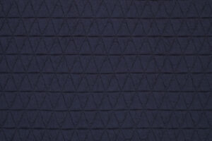 Gestept-relief-dubbeldoek-jersey-stof-driehoekjes-marineblauw-a0522