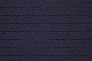 Gestept-relief-dubbeldoek-jersey-stof-driehoekjes-marineblauw-a0522