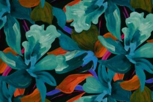 Viscose-stof-abstracte-grote-geschilderde-bloemen-a0474