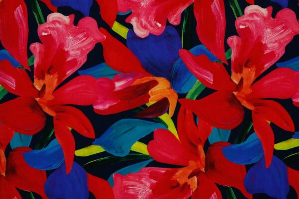 Viscose-stof-abstracte-grote-geschilderde-bloemen-a0501