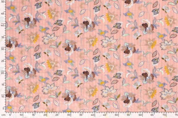 Katoen-viscose-stof-getekende-bloemprint-c458-3