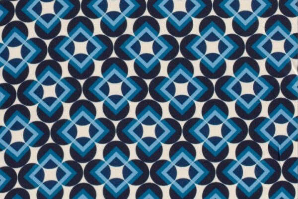 Viscose-satijn-stof-retro-blokken-cirkels-c676
