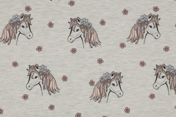 Jersey-katoen-stof-paarden-glitters-c890