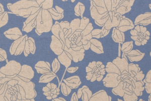 Viscose-linnen-stof-bloemenprint-c01035