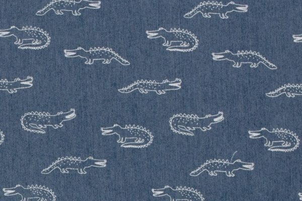 Denim-jeans-stof-krokodillenprint-d0106