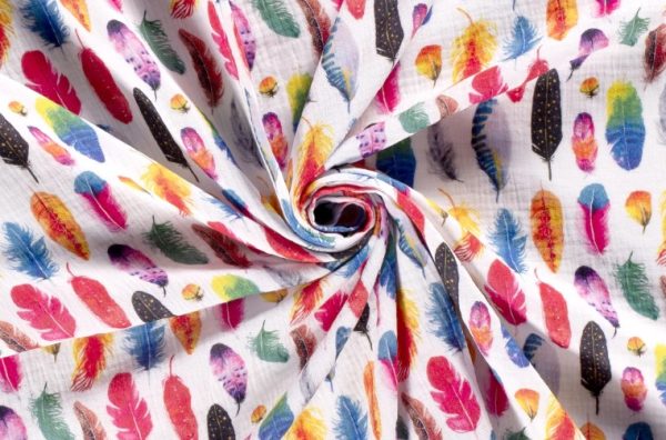 Hydrofiel-mousseline-katoen-stof-dubbeldoek-verenprint-d0356-2