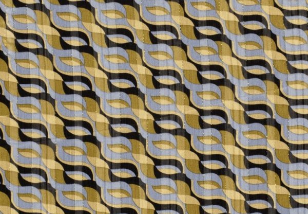 Chiffon-stof-abstracte-golf-kaki