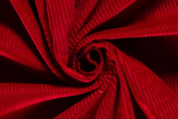 Corduroy-rib-stof-rood-D0460