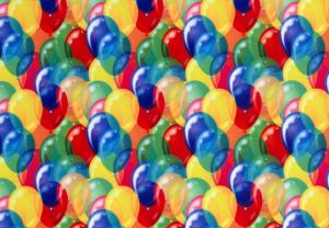 Texture-stof-ballonnenprint-
