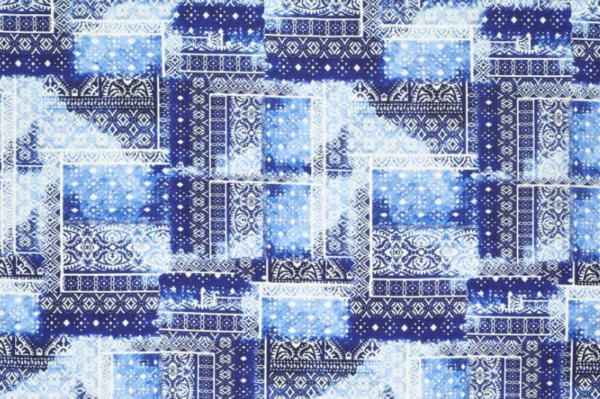 Canvas-stof-digitale-blue-shades-print-d0594