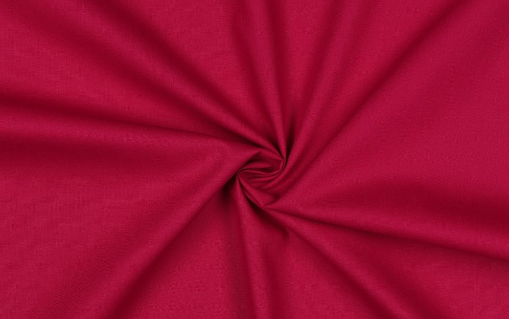 Poplin katoen stof, cerise. CP040-2