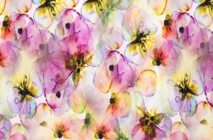 Viscose-tricot-stof-aquarel-bloemen-d0623